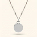 Steel Round Disc Cremation Urn Pendant
