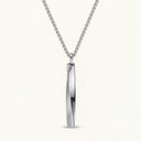 Steel Mobius Bar Cremation Pendant