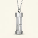 Tempus Glass Hourglass Memorial Pendant