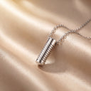 Steel Cylinder Screw Urn Necklace