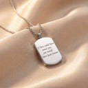 Dog Tag Memorial Cremation Pendant - Engraved Urn Necklace