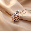Two-Tone Heart Cremation Urn Pendant - Memorial Necklace