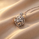 Silver Heart Sphere Cremation Pendant