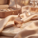 Steel Round Disc Cremation Urn Pendant