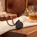 Steel Round Disc Cremation Urn Pendant