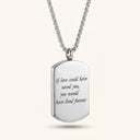 Dog Tag Memorial Cremation Pendant - Engraved Urn Necklace