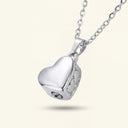 Silver Polished Heart Cremation Pendant