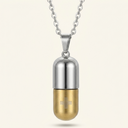 Sterling Silver Capsule Keepsake Necklace