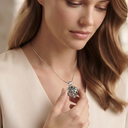 Silver Heart Sphere Cremation Pendant