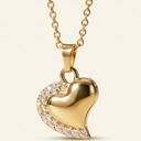 Crystal Halo Heart Keepsake Necklace