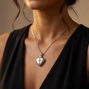 Grace Locket Heart Cremation Pendant with Rose Gold Cross
