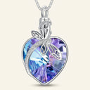 Reverie Violet Crystal Dragonfly Locket
