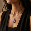 Reverie Violet Crystal Dragonfly Locket