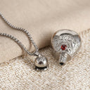 Solace Keepsake Pendant - Garnet Accent