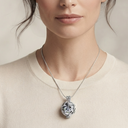 Silver Heart Sphere Cremation Pendant