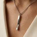 Steel Mobius Bar Cremation Pendant