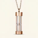 Tempus Glass Hourglass Memorial Pendant