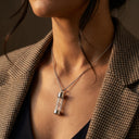 Tempus Glass Hourglass Memorial Pendant