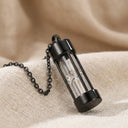 Tempus Glass Hourglass Memorial Pendant