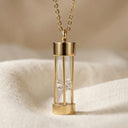 Tempus Glass Hourglass Memorial Pendant
