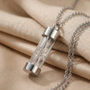 Tempus Glass Hourglass Memorial Pendant