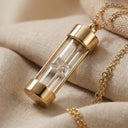Tempus Glass Hourglass Memorial Pendant
