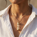 Tempus Glass Hourglass Memorial Pendant