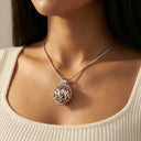 Two-Tone Heart Cremation Urn Pendant - Memorial Necklace