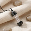 Vial in Midnight Glass Keepsake Pendant
