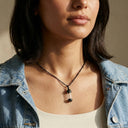 Vial in Midnight Glass Keepsake Pendant