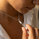 Glass Vial Ash Holder Pendant Necklace