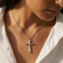 Twist Cross Cremation Urn Pendant