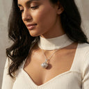 Ornate Silver Ball Cremation Urn Pendant - Memorial Necklace