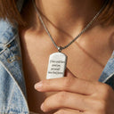 Dog Tag Memorial Cremation Pendant - Engraved Urn Necklace