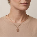 Steel Round Disc Cremation Urn Pendant