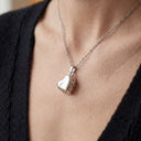Silver Polished Heart Cremation Pendant